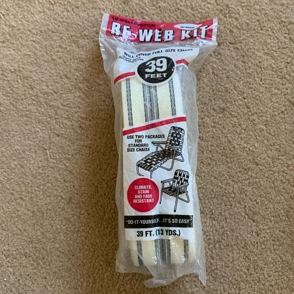 Vintage Wellington Re-Web Kit 39 Ft. White/Gray/Black New Package
